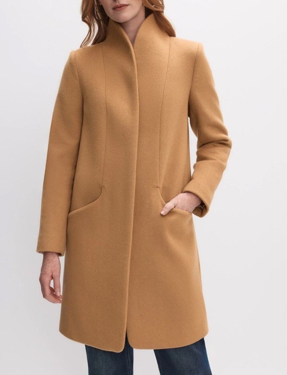 Aritzia Wilfred Cocoon Coat S Camel Wool Cashmere Blend Jacket Beige